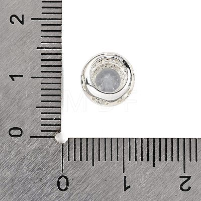 Brass Micro Pave Cubic Zirconia Beads KK-D408-11S-04A-1