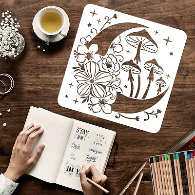 Plastic Reusable Drawing Painting Stencils Templates DIY-WH0172-537-1