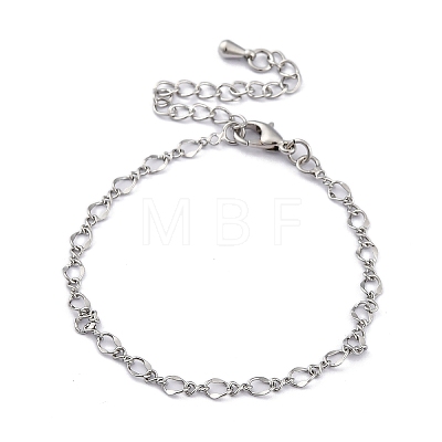 Rack Plating Brass Curb Chain Bracelets for Women BJEW-G735-16P-1