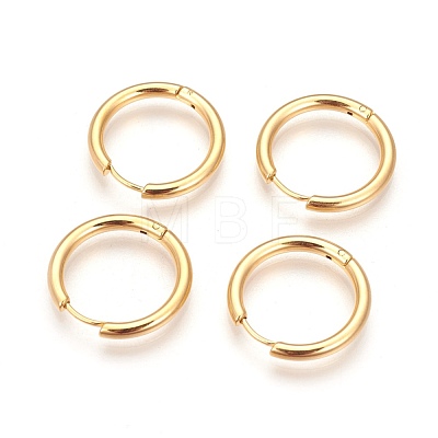 Ion Plating(IP) 304 Stainless Steel Hoop Earrings EJEW-P177-G-19-1