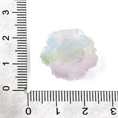 Two Tone Opaque Resin & Glitter Powder Cabochons RE-CBA7537-04A-1