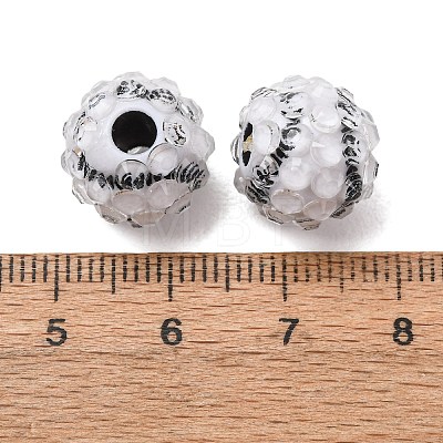 Sports Theme Opaque Acrylic European Beads RB-CBA95A4-04A-01-1