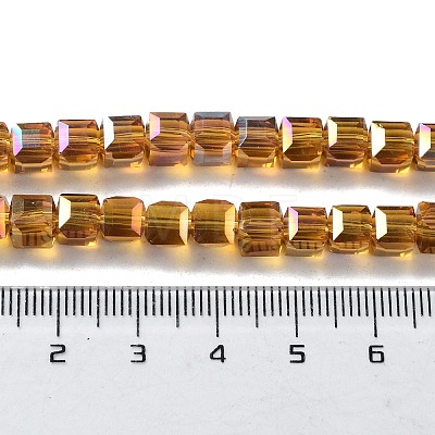 Electroplate Glass Beads Strands EGLA-R030-6x6mm-17-1