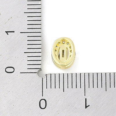 Brass Pave Clear Cubic Zirconia Slide Charms KK-F875-12G-01-1