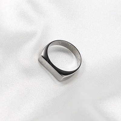 Rectangle Titanium Steel Finger Rings for Men FS-WGDBD74-06-1