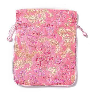 Chinese Style Silk Drawstring Jewelry Gift Bags PAAG-PW0005-05B-1