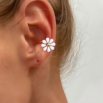 304 Stainless Steel Cuff Earrings EJEW-D362-02G-1