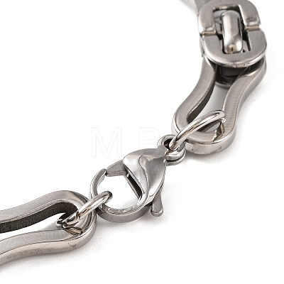 Tarnish Resistant 304 Stainless Steel Byzantine Chain Bracelets BJEW-B078-96P-1