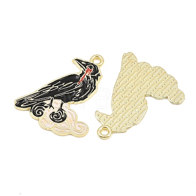 Alloy with Black Enamel Pendants AL-CBA2919-02G-05-1