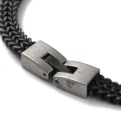 Ion Plating(IP) 304 Stainless Steel Wheat Chain Necklaces NJEW-P288-06AS-1