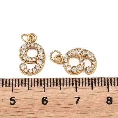 304 Stainless Steel Rhinestone Pendants STAS-N133-03J-G-1