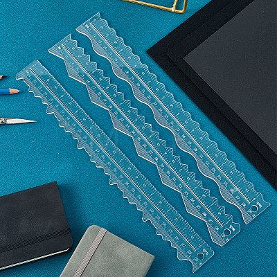 3Pcs Acrylic Rulers FIND-WH20015-099-1