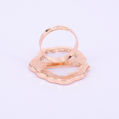 Adjustable Resin Palette Rings MRMJ-WH0060-71B-1