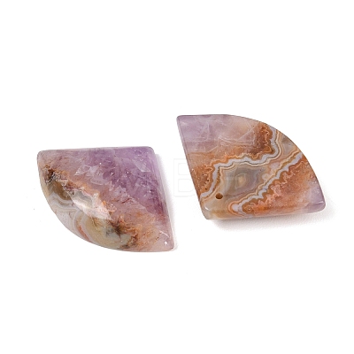 Natural Amethyst Lace Agate Pendants G-K381-08-1
