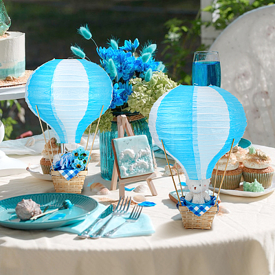 Paper & Iron Ball Lantern Party Decor AJEW-NB0009-45B-1