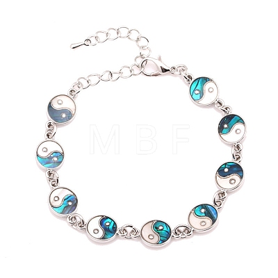 Natural Shell Link Chain Bracelet for Women PW-WG31200-19-1