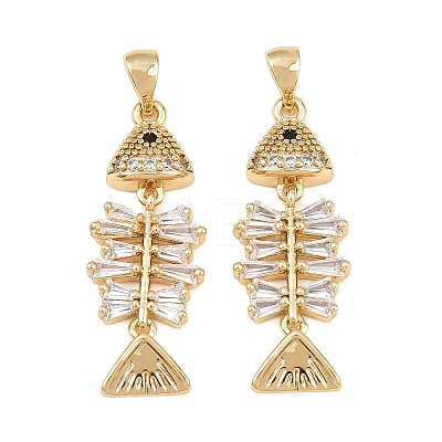 Brass Micro Pave Cubic Zirconia Pendants CU-CBAB3AD-08G-02-1
