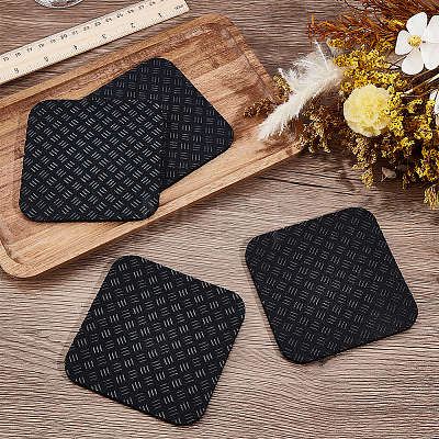 4Pcs Polyurethane & Silicone Anti-slip Treadmill Mat AJEW-GF0014-30-1