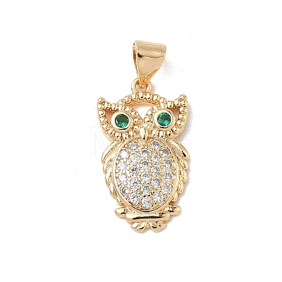 Brass Micro Pave Cubic Zirconia Pendants KK-L254-03G-1