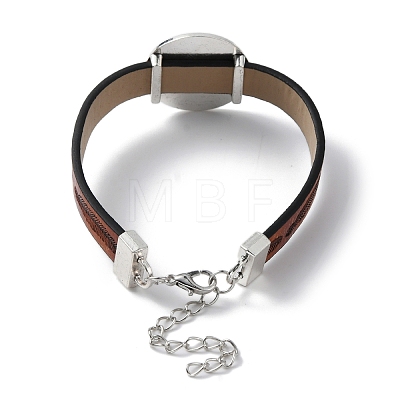 Alloy Flat Round Link Bracelet Settings fit for Cabochons FIND-M009-02AS-1