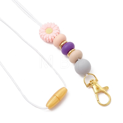 Alloy and Silicone and Stainless Steel Pendant Decorations HJEW-JM03021-01-1