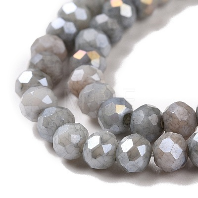 Faceted Electroplated Glass Beads Strands X-GLAA-C023-02-C11-1
