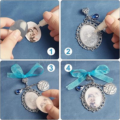 CHGCRAFT Oval & Flat Round With Word Zinc Alloy Big Pendants FIND-CA0004-75-1