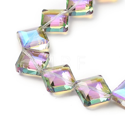 Transparent Electroplate Glass Beads Strands EGLA-E030-01C-01-1