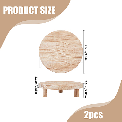 Round Wood Display Riser Stands for Jewelry AJEW-WH0410-235-1