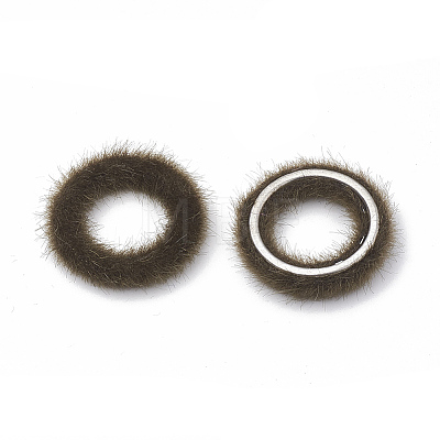 Faux Mink Fur Covered Linking Rings X-WOVE-N009-07D-1
