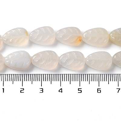 Natural White Agate Beads Strands G-M418-A07-01-1