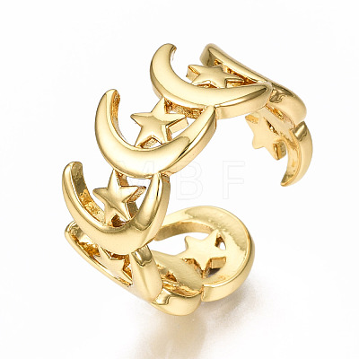 Brass Cuff Rings RJEW-N035-014-NF-1