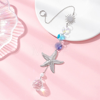 Glass Hanging Suncatchers HJEW-JM04579-01-1