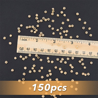 150Pcs Brass Hollow Beads KK-HY0001-69-1
