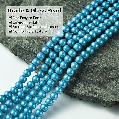 Grade A Glass Pearl Beads LS-HY-J001-4mm-HX024-1