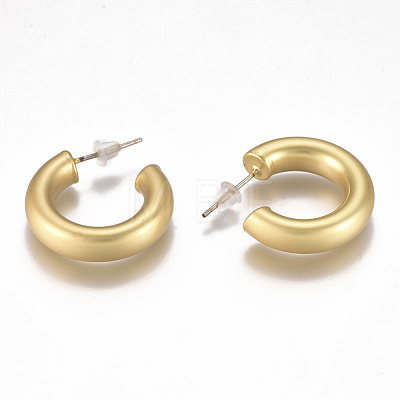 Brass Stud Earrings EJEW-F244-02MG-1