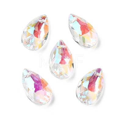 Glass Pendants GLAA-22X13-28AB-1