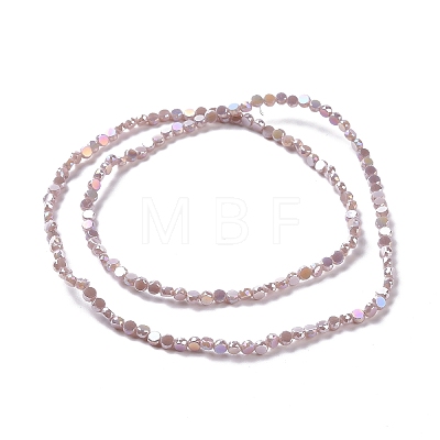 Electroplate Glass Beads Strands GLAA-E036-03B-1