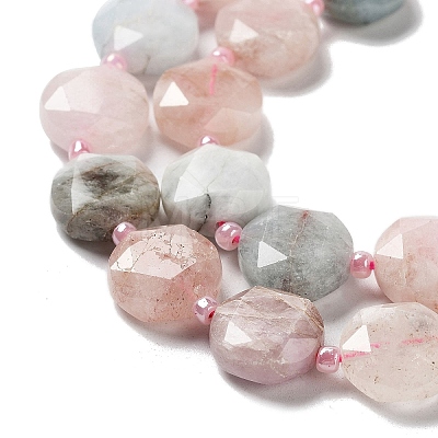 Natural Morganite Beads Strands G-NH0004-019-1