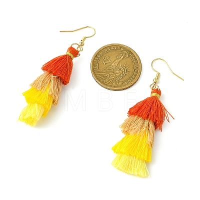 Colorful Tassel Pendants Dangle Earrings for Women EJEW-JE06111-1