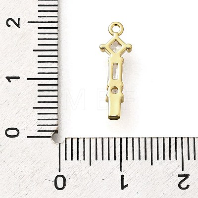 Brass Micro Pave Cubic Zirconia Pendants KK-M310-01G-09-1