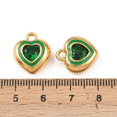 304 Stainless Steel Enamel Pendants STAS-C158-15G-02-1