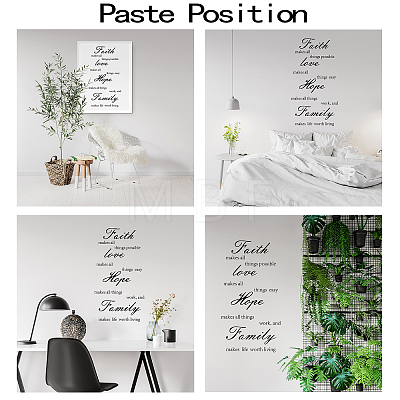 PVC Quotes Wall Sticker DIY-WH0200-004-1