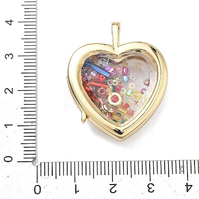 Brass Micro Pave Clear Cubic Zirconia Pendants KK-C251-07G-01-1