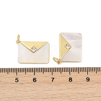 Brass Micro Pave Cubic Zirconia Pendants X-KK-U058-19G-1