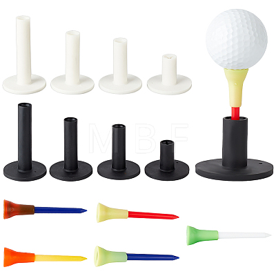 16Pcs 8 Styles Rubber Golf Tee Holders for Practice & Driving Range Mat AJEW-GA0005-82-1