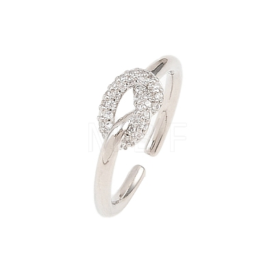 Brass Micro Pave Cubic Zirconia Finger Rings RJEW-C153-01P-02-1