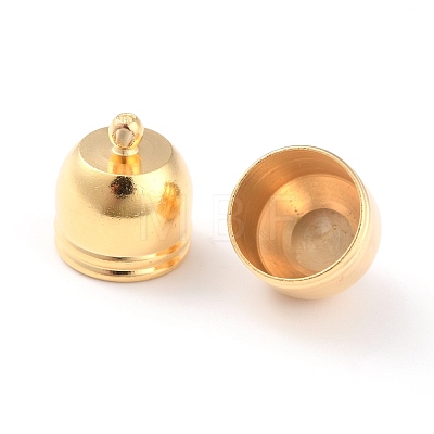 Brass Cord End Cap for Jewelry Making KK-O139-14F-G-1