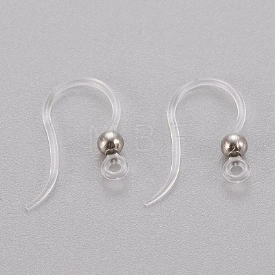 Eco-Friendly Plastic Earring Hooks STAS-K203-03P-1