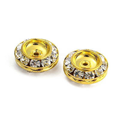 Brass Rhinestone Beads RB-F035-02G-1